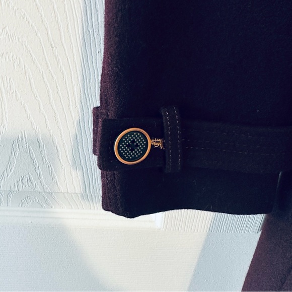 Marc New York Andrew Marc dark purple wool pea coat Size 6 NWOT - Picture 5 of 6